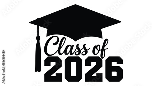 Graduation cap icon with class of 2026 text