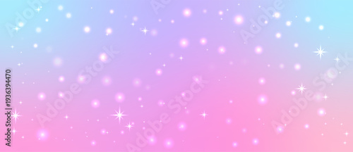 Pink and lavender pastel gradient filled with sparkling stars and soft bokeh glow, magical abstract backdrop with dreamy dream pink glitter atmosphere.
