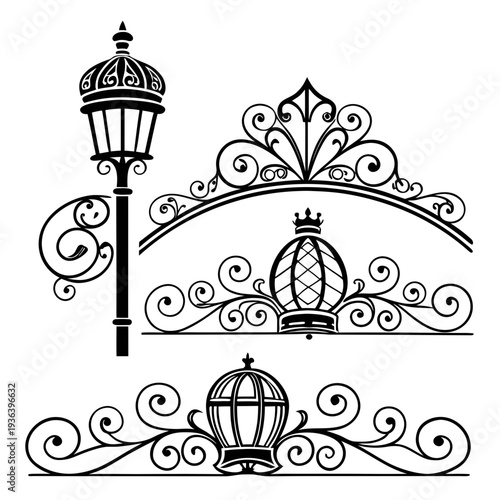 vector illustration of an ancient gate