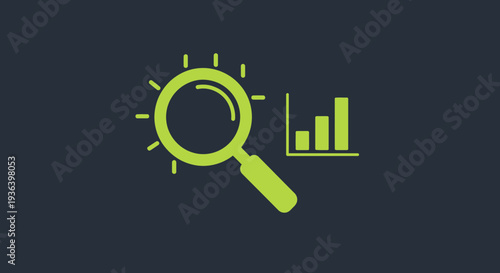 Vector search and chart icons
