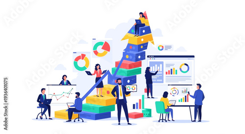 Set of business infographic elements vector