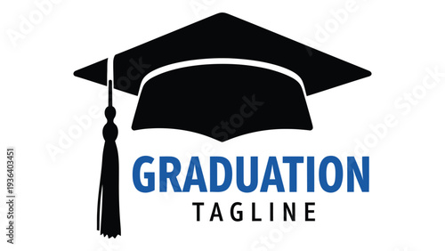 A graduation cap and tassel with the word graduation