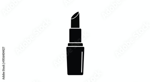 Black lipstick icon vector