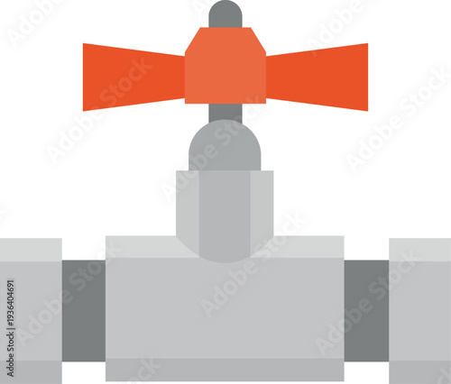 Pipe fitting color icon. Engineering metal element
