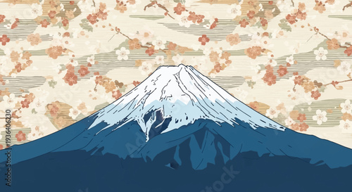 Mount Fuji Cherry Blossom Japanese Landscape
