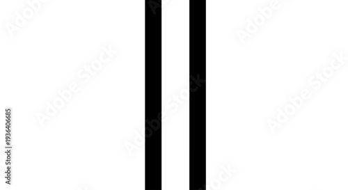 Minimalist abstract design with two vertical black lines