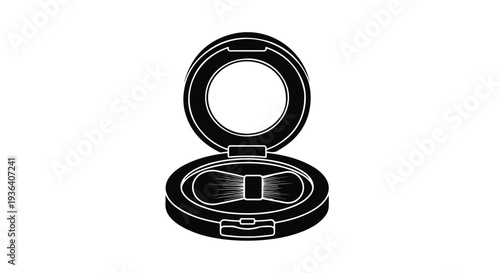 Vector makeup compact icon