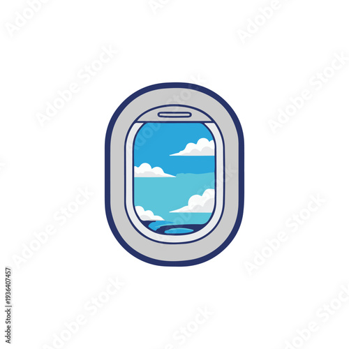 Shillhoutes of plane window 