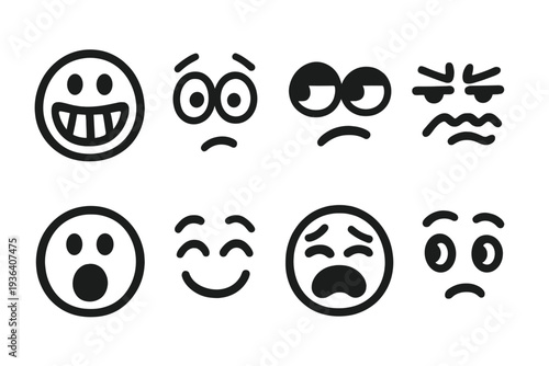Doodle Expression Icons. Doodle Expression Icons. Filled icon set of Doodle Expression Icons: quirky