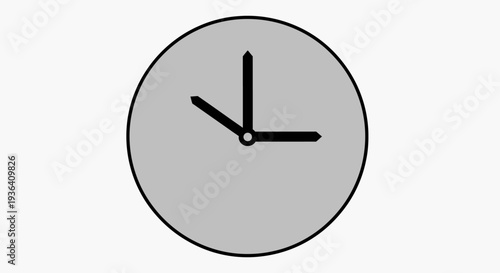 Minimalist clock icon showing time on white background