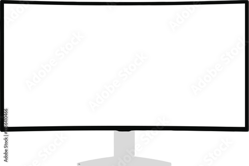 A computer monitor blank screen. Mockup of screen device