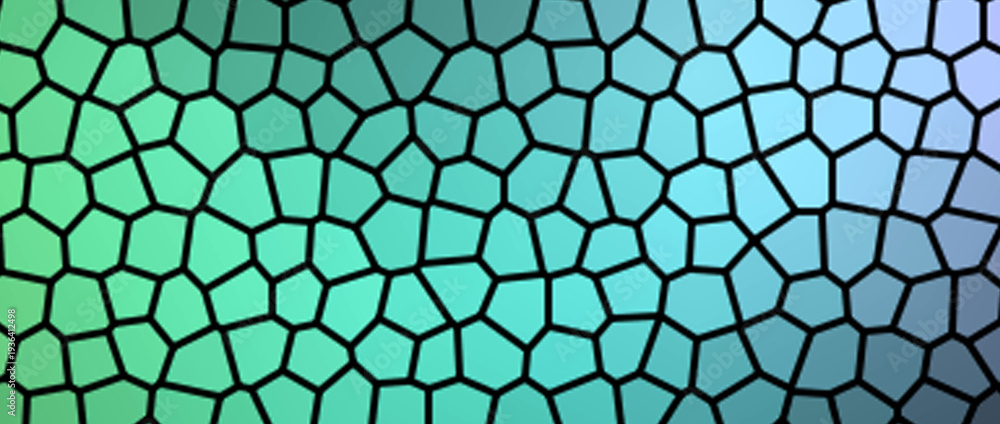 Obraz premium Hexagonal mosaic pattern seamless green and white geometric background texture