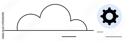Cloud computing concept. Cloud computing and system configuration vector for data management, digital solutions, and IT infrastructure. For IT, web services, SaaS, digital transformation