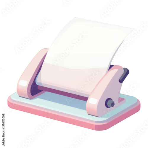 3D Pastel Colored Hole Puncher Icon