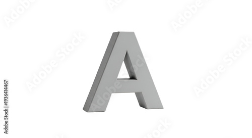 Free Download Grey 3D Letter A Isolated Object. - GFXLoad