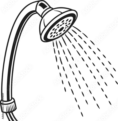 shower in the bathroom