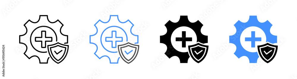 Obraz premium Clinical Protocol and Medical Safety Icon Vector Illustration Editable