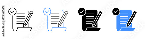 Informed Consent and Agreement Icon Vector Illustration Editable