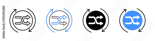 Randomization Clinical Trial Methodology Icon Vector Illustration Editable