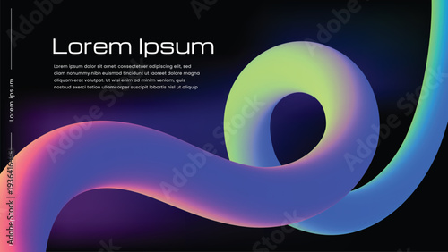 Modern abstract background featuring a dynamic 3D fluid wave with vibrant neon gradients. This futuristic and colorful design is perfect for websites, banners, posters, and presentations