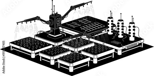 Automated robotic irrigation system in indoor farm