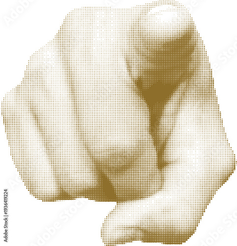 Halftone of hand pointing