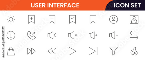 User interface icons depicting menus, buttons, navigation, dashboards, layouts, controls, interaction, usability, screens, wireframes, elements, responsiveness, accessibility, design, and functionalit