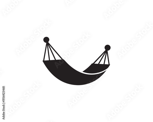 Hammock icon silhouette vector design art illustration