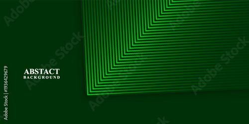 Green arrows background. Abstract triangle gradient wallpaper. Repeated arrow stripes backdrop for flyer, banner, poster, presentation. Thin to thick linear game or sport texture. Vector masculine bg