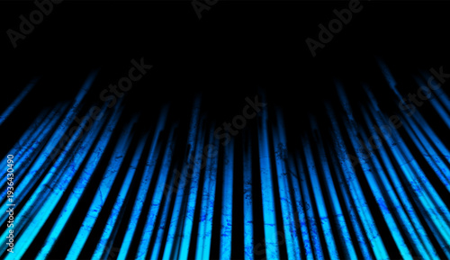 Blue and black minimal grunge smooth lines abstract futuristic tech background. Vector digital retro art design