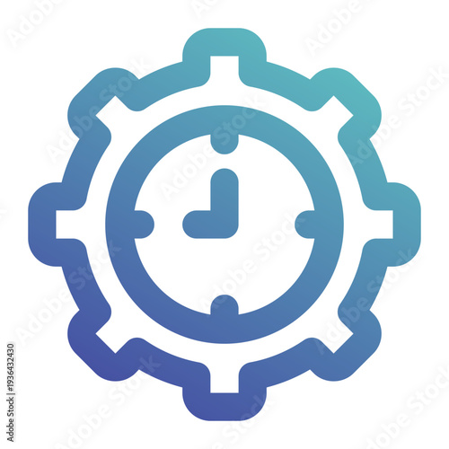 working hours icon for illustration