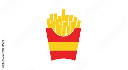 French fries in a red and yellow container