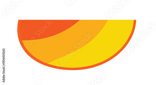 Colorful abstract semicircle shape