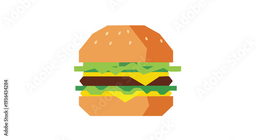 A delicious cheeseburger with lettuce and cheese