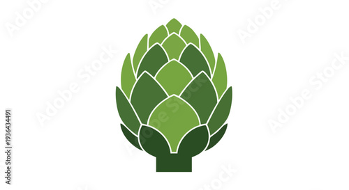 Green artichoke vector icon illustration