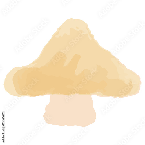 秋の味覚きのこの水彩イラスト 10月の幼稚園・保育園向けやさしい挿絵シリーズ