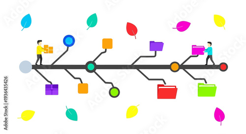 Logistics and transportation workers managing warehouse operations on a conveyor belt system with industrial machinery in the background