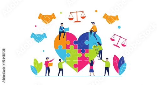 Logistics and transportation workers managing warehouse operations on a conveyor belt system with industrial machinery in the background