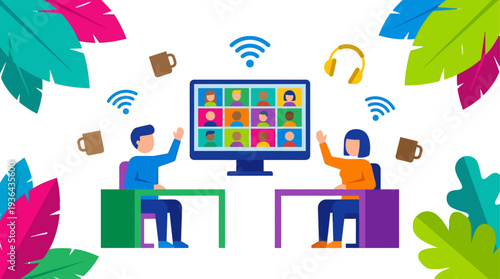 Logistics and transportation workers managing warehouse operations on a conveyor belt system with industrial machinery in the background