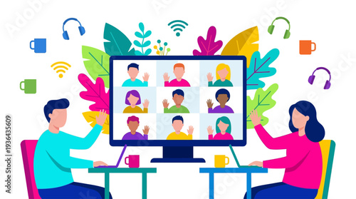 Logistics and transportation workers managing warehouse operations on a conveyor belt system with industrial machinery in the background