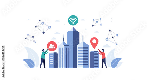 Logistics and transportation workers managing warehouse operations on a conveyor belt system with industrial machinery in the background