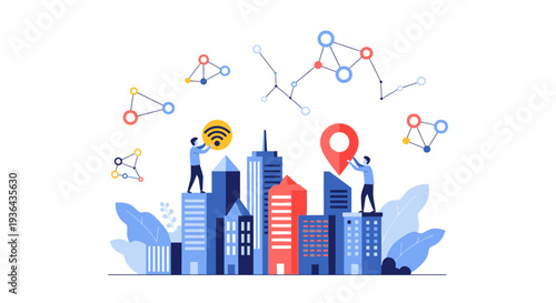 Logistics and transportation workers managing warehouse operations on a conveyor belt system with industrial machinery in the background