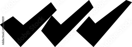 Checkmark icon. Checked checkbox sign. Approved symbol. Perfect for task management, Quality sign icon. Checklist symbols. Approval tasks, to do lists, forms, and productivity related projects