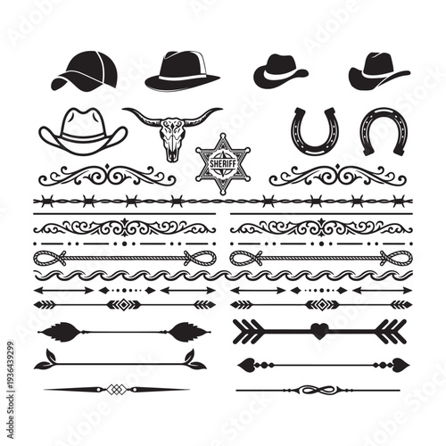 Wild West Vector Elements Collection