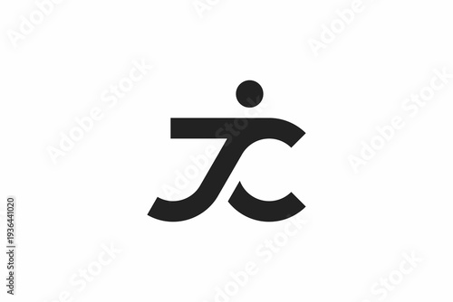 Letter JC Run Logo 