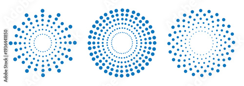 Spiral dot icon vector. Swirling dotted circle illustration. Halftone circle icons elements . Spiral dot icon vector. 