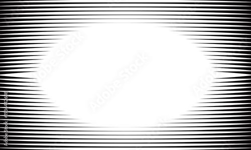横に長い楕円形のスペースがある中央からぼんやり明るい横のストライプのハーフトーンのフレーム