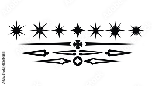 A black and white image of a decorative design