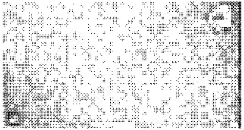 Vector illustration of a bitmap dither texture pattern with abstract design elements
