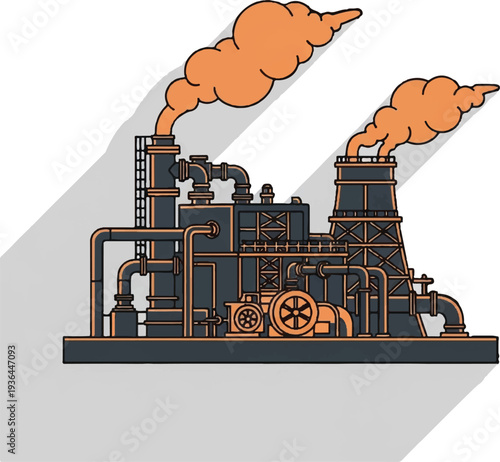 Industrial Factory Machinery and Plant Equipment.